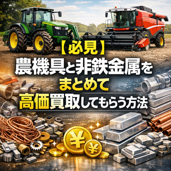 【必見】農機具と非鉄金属をまとめて高価買取してもらう方法